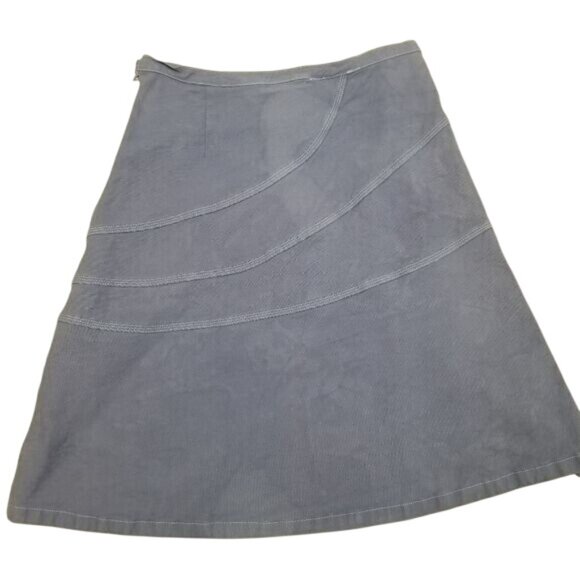 Zena Jeans Womens Grayish Blue A-Line Skirt‎ Sz 10 Side Zip Vintage Y2K - Picture 2 of 12